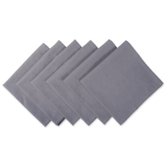 Design Imports Gray Napkin Set of 6 - Picture 1 of 6